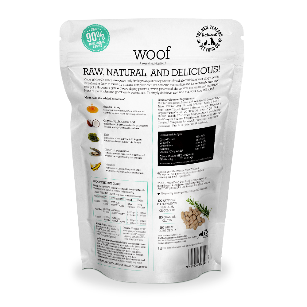 WOOF Chicken Freeze Dried Raw Dog Food 280g – WePets
