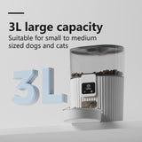 Smart Automatic Wi-Fi Pet Feeder Stainless Steel bowl 3L