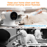 AIRROBO  Pet Grooming Vacuum Dogs Cats Hair Clipper 5 in 1 grooming kit