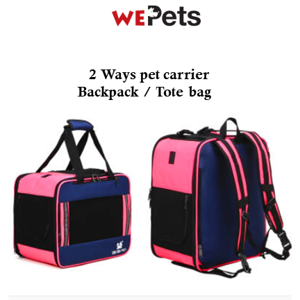 2 Ways Pet carrier for dogs/cats/small animals