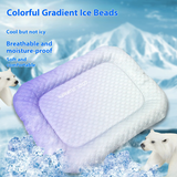 Cool Summer Gradient Purple Pet Cooling Bed – Breathable Ice Silk Dog Mat / Cat Bed for Hot Weather, Non-Slip