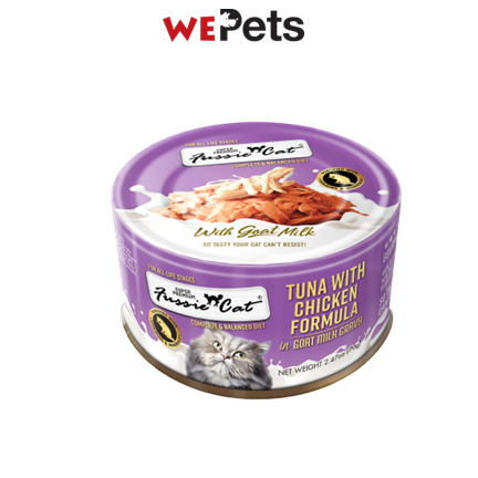 Fussie Cat Tuna with chicken Formula in Goat Milk Gravy (24 x 70g)