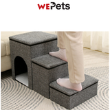 3 steps pet stairscase  with house