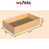 Cat Scratcher Box Bed 2-in-1 | Corrugated Cardboard Scratch Pad Lounge | Refillable Cat Scratching Board Sofa