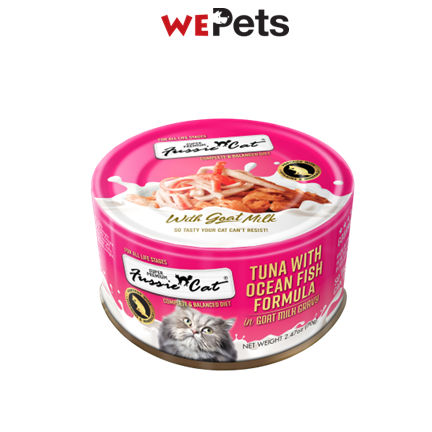 Fussie Cat Tuna with Ocean Fish Formula in Goat Milk Gravy (24 x 70g)