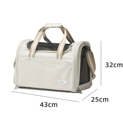 Korean-Style Pet Travel Carrier Bag – Portable Dog & Cat Tote for Outdoor & Car Use