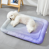 Cool Summer Gradient Purple Pet Cooling Bed – Breathable Ice Silk Dog Mat / Cat Bed for Hot Weather, Non-Slip