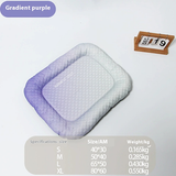 Cool Summer Gradient Purple Pet Cooling Bed – Breathable Ice Silk Dog Mat / Cat Bed for Hot Weather, Non-Slip