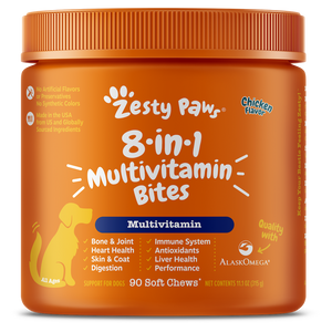 Zesty Paws 8-in-1 Multi-Vitamin & Supplements for Dog 90 Soft Chews (360g)