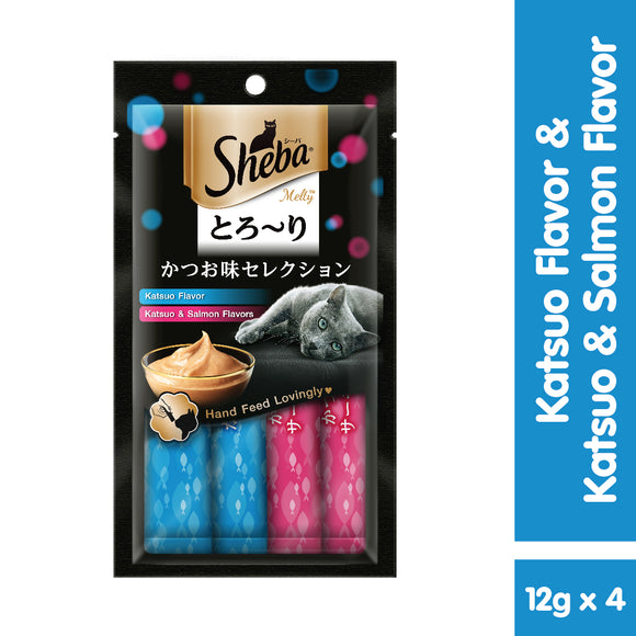 Sheba Melty Puree Cat Treats - Katsuo & Salmon
