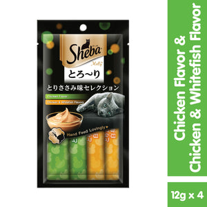 Sheba Melty Puree Cat Treats - Chicken w Whitefish
