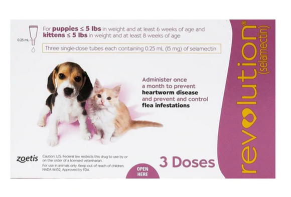 Revolution For Puppies & Kittens 0kg to 2.5kg 3 Doses
