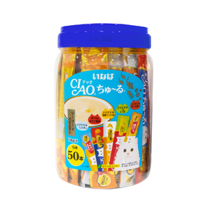 Ciao Churu Seafood Mix Grain-Free Liquid Cat Treats 14gX50s