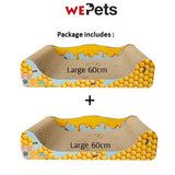 [Bundle of 2] Honey Bee Cat Scratch Board Scratcher Large Scratch Bed