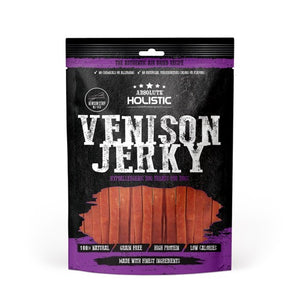 Absolute Holistic Venison Jerky (Loin Strip)Grain Free Dog Treats 100g
