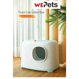Enclosed Cat litter box toilet toast box design