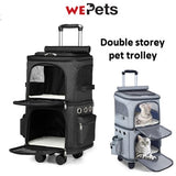 Foldable Double layer /storey Pet trolley for dogs/cats/small animals