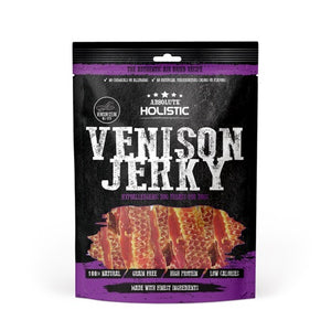Absolute Holistic Venison Jerky (Steak)Grain Free Dog Treats 100g