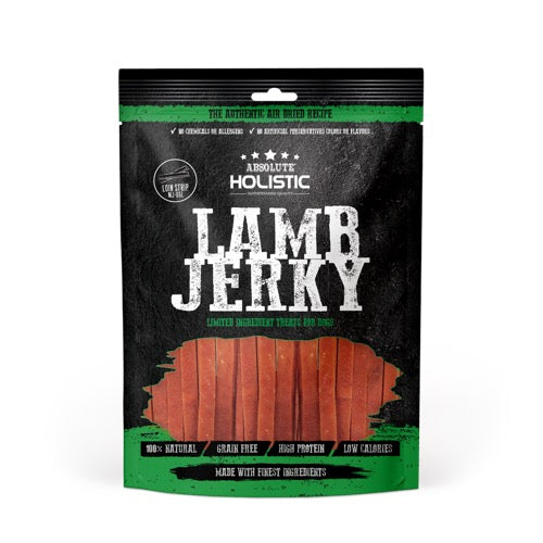 Absolute Holistic Lamb Jerky (Strip Loin) Grain Free Dog Treats 100g