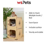 Cat wooden Bed cat stackable bed  with cushion