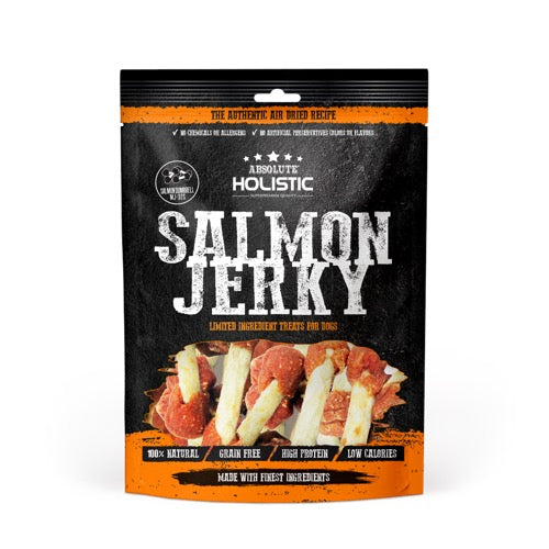 Absolute Holistic Salmon Jerky (Dumb Bell)Grain Free Dog Treats 100g