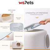 Enclosed Cat litter box toilet toast box design