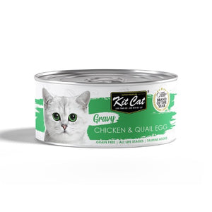 Kit Cat Gravy Chicken & Quail Egg Canned Cat Food 70g