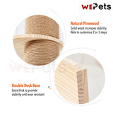 Floor-to-Ceiling Pinewood Cat Tree Scratch Pole Cat Condo