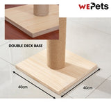 Floor-to-Ceiling Pinewood Cat Tree Scratch Pole Cat Condo