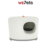 Enclosed Cat litter box toilet toast box design