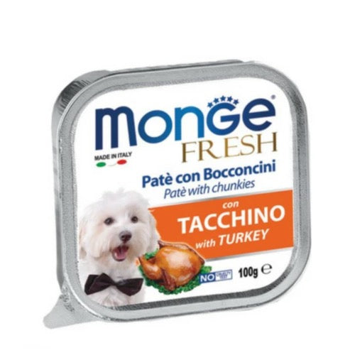 Monge Dog Fresh Turkey Pate Tray