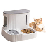 Dog and Cat storage feeder and water dispenser - Grey