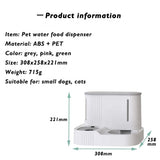 Dog and Cat storage feeder and water dispenser - Grey
