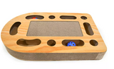 Cat scratch board with toys