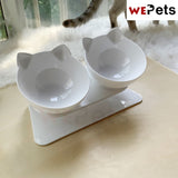 Dual Feeding Bowl Non-Slip with tilted angel