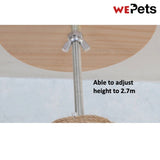 Floor-to-Ceiling Pinewood Cat Tree Scratch Pole Cat Condo
